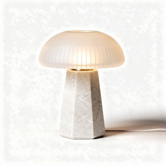 Marble and glass table lamp with a modern design for home decor 20 x 20 x 30cm