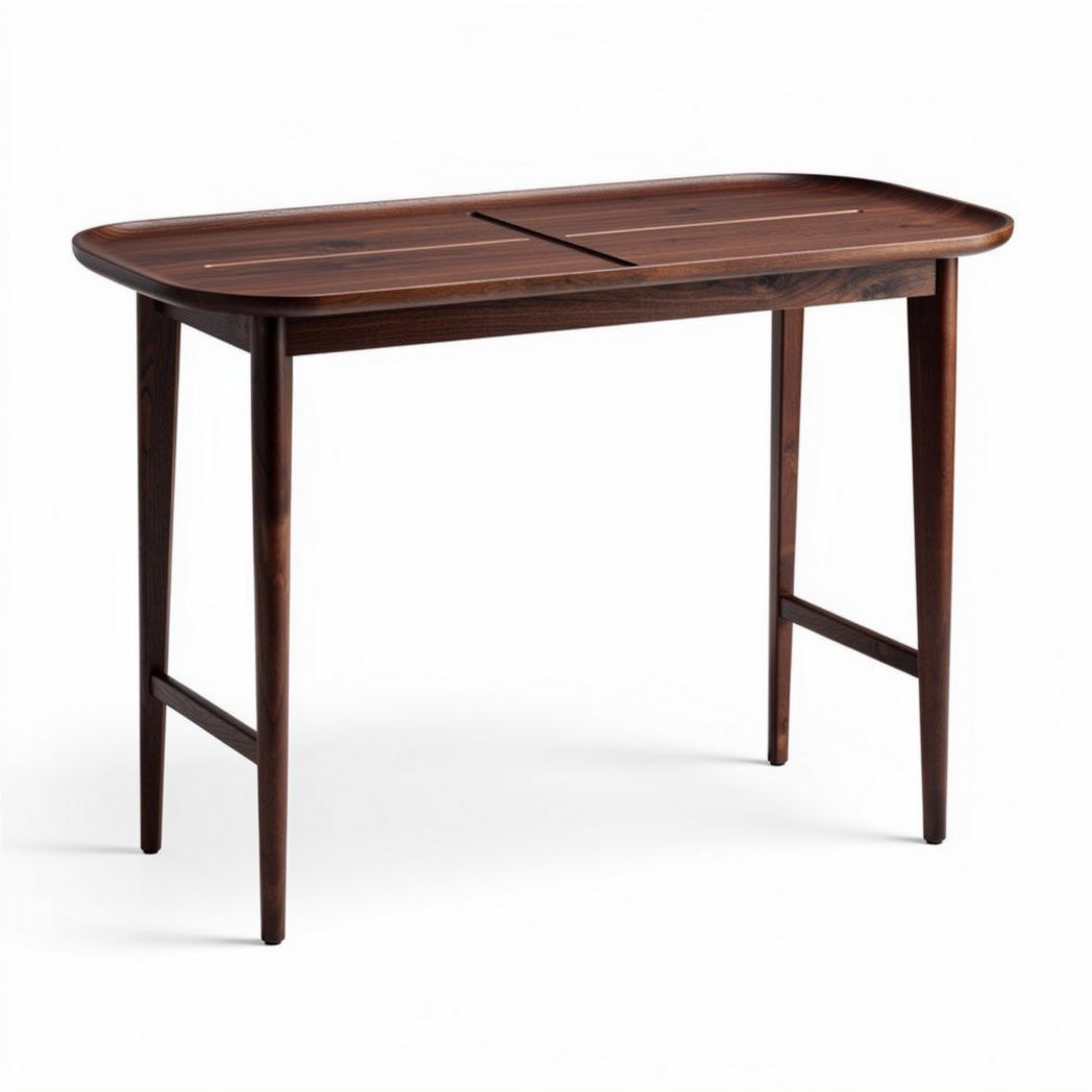 Wooden dining table with natural finish suitable for indoor use 120 x 60 x 75cm